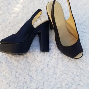 Plataform  sling back pump